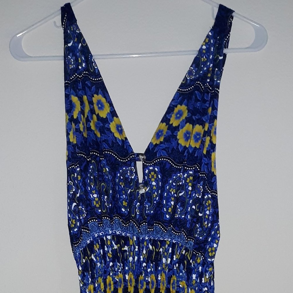 Woman's Blue Print Dress